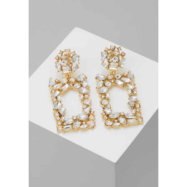 Pieces PCJANET EARRINGS Kolczyki gold-coloured/clear PE351L0J2