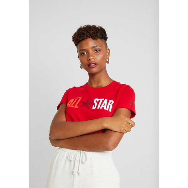Converse ALL STAR REMIX TEE T-shirt z nadrukiem enamel red CO421D07C