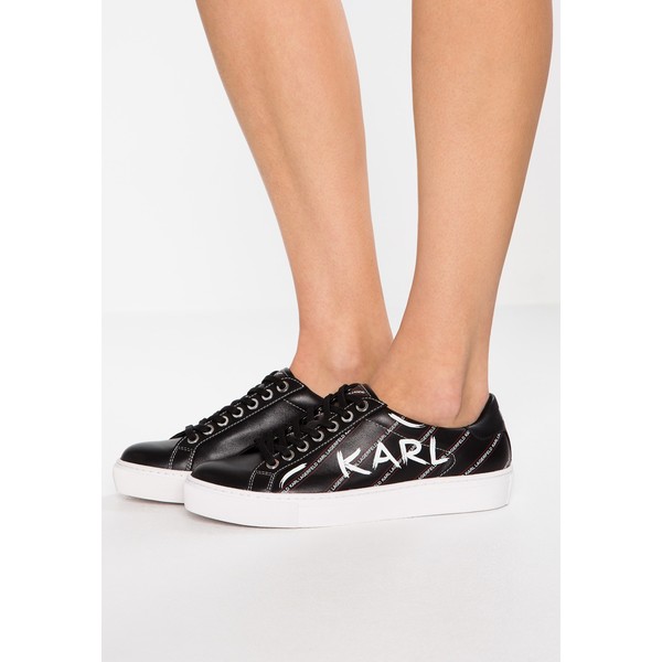 KARL LAGERFELD KUPSOLE BRUSHSTROKE LACE Sneakersy niskie black/white K4811A016