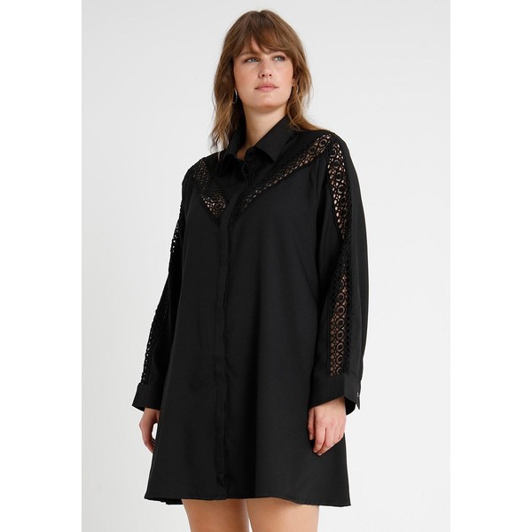 Glamorous Curve INSERT DRESS Sukienka koszulowa black GLA21C00B