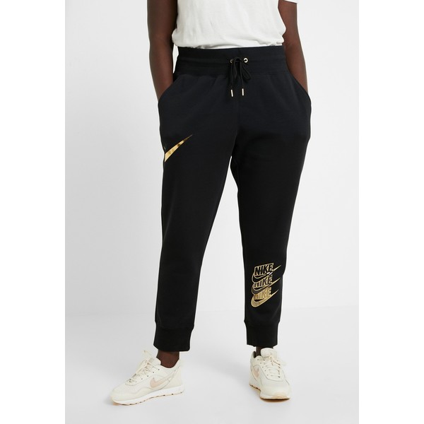 Nike Sportswear Spodnie treningowe black/metallic gold NI121A0BN