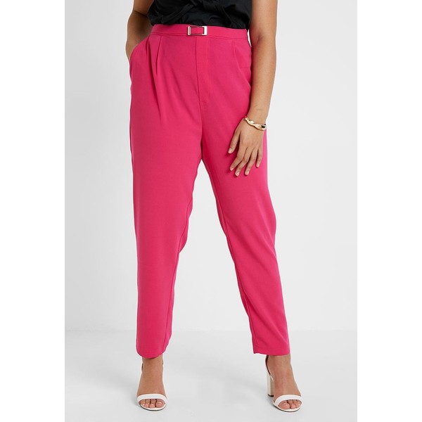 Even&Odd Curvy Spodnie materiałowe pink EVB21A008