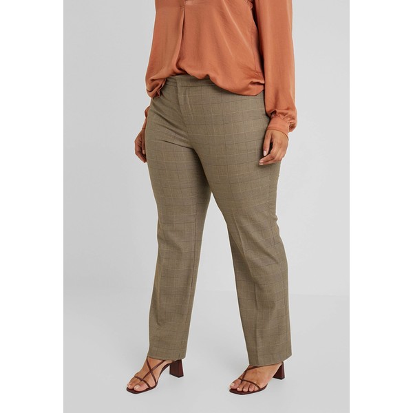 Lauren Ralph Lauren Woman QUARTILLA-STRAIGHT-PANT Spodnie materiałowe brown/tan multi L0S21A00J