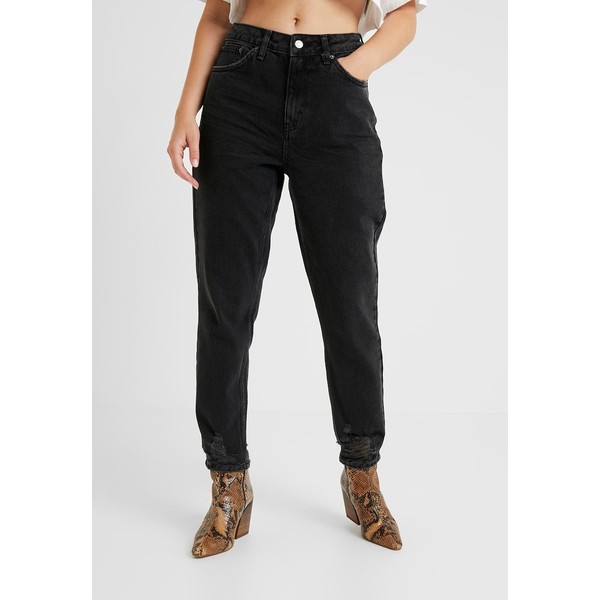 Topshop Petite MOM    Jeansy Relaxed Fit black denim TQ021N01P