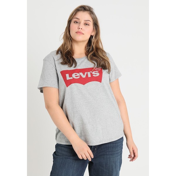 Levi's® Plus PERFECT TEE T-shirt z nadrukiem housemark smokestack heather L0M21D000