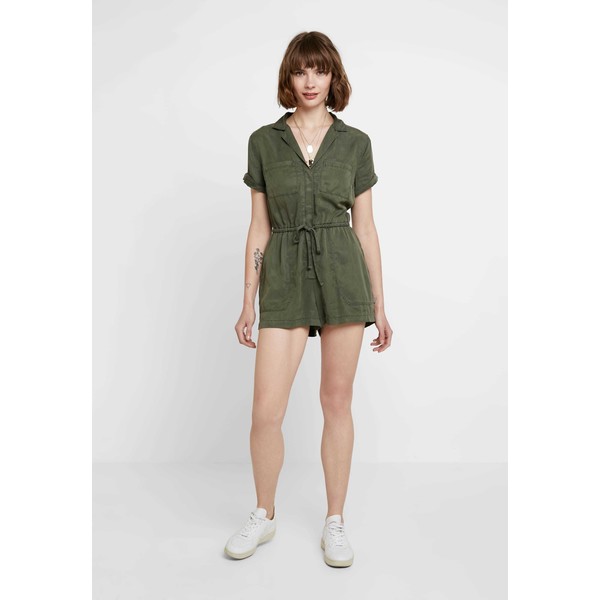 Abercrombie & Fitch SHORT SLEEVE UTILITY ROMPER Kombinezon olive A0F21T00O