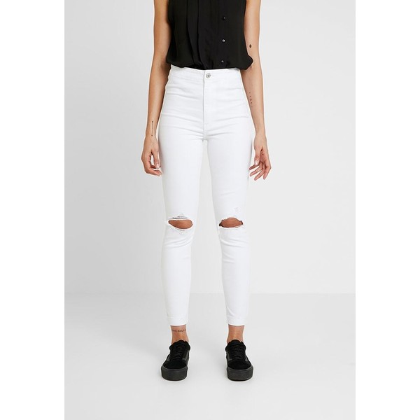 Hollister Co. ULTRA HIGH RISE Jeansy Skinny Fit white H0421N02F