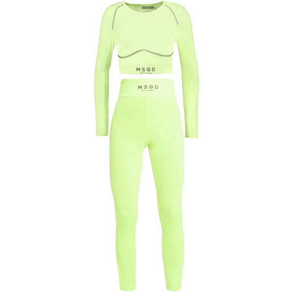 Missguided LONG SLEEVE ACTIVE Legginsy lime green M0Q21T06U
