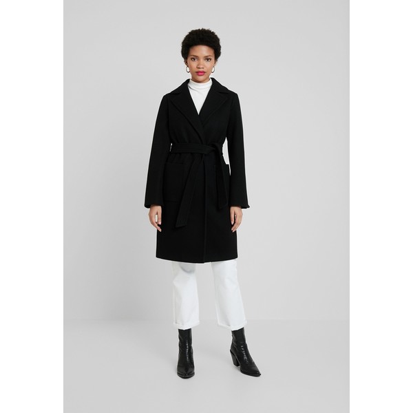 Dorothy Perkins PATCH POCKET WRAP Płaszcz wełniany /Płaszcz klasyczny black DP521U037