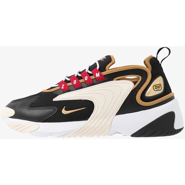 Nike Sportswear ZOOM 2K Sneakersy niskie black/metallic gold/white/sail/gym red NI111A0D1