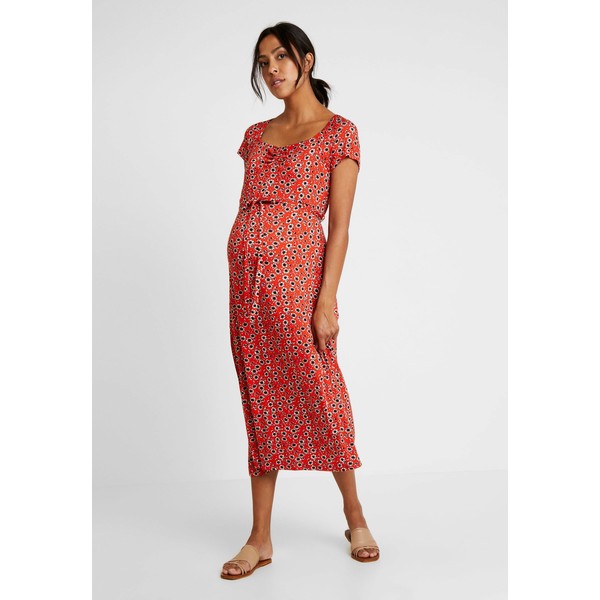 Dorothy Perkins Maternity DITSY FLORAL MIDAXI Sukienka z dżerseju red DP829F062