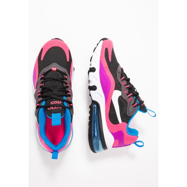 Nike Sportswear AIR MAX 270 REACT Sneakersy niskie black/white/hyper pink/vivid purple NI113D08H