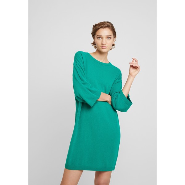 Benetton SHIFT DRESS Sukienka dzianinowa green 4BE21C09W