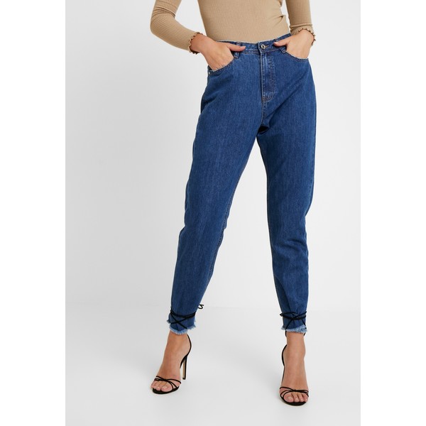 Missguided Tall WRATH MID RISE CLEAN CUT HEM Jeansy Relaxed Fit blue MIG21N00Y
