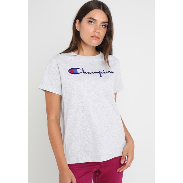 Champion Reverse Weave CREWNECK T-shirt z nadrukiem grey C0T21D00P