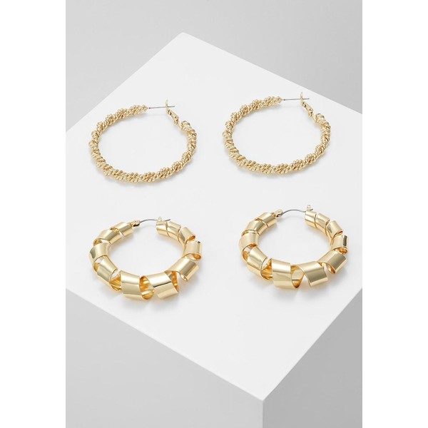 Pieces PCENDRA HOOP EARRING 2 PACK Kolczyki gold-coloured PE351L0G5