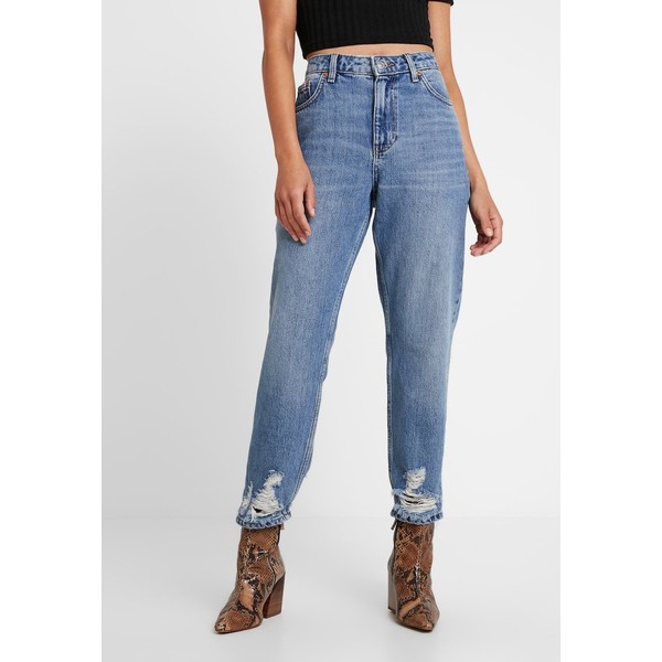 Topshop Petite MOM    Jeansy Relaxed Fit blue denim TQ021N01P