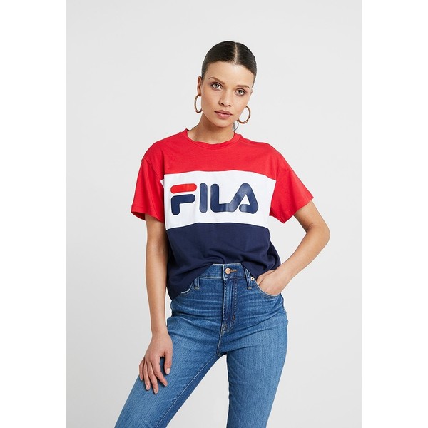 Fila Petite ALLISON TEE T-shirt z nadrukiem black iris/true red/bright white FID21D00J