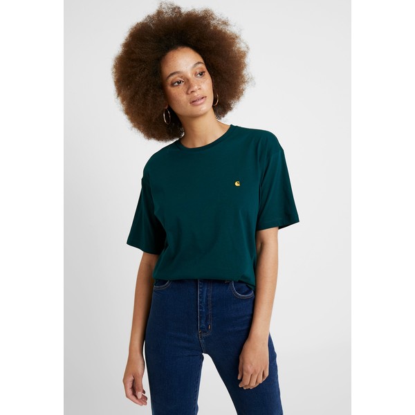 Carhartt WIP CHASY T-shirt basic dark fir/gold C1421D022