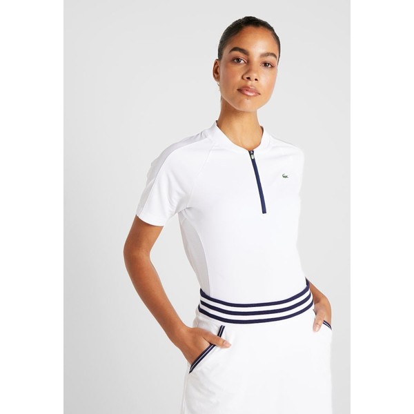 Lacoste Sport T-shirt z nadrukiem white/navy blue L0641D01A