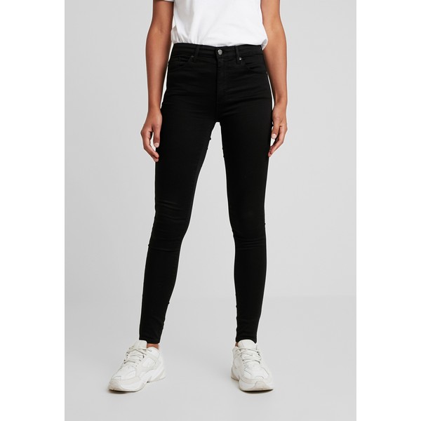 Topshop LEIGH Jeansy Skinny Fit black TP721N0D8
