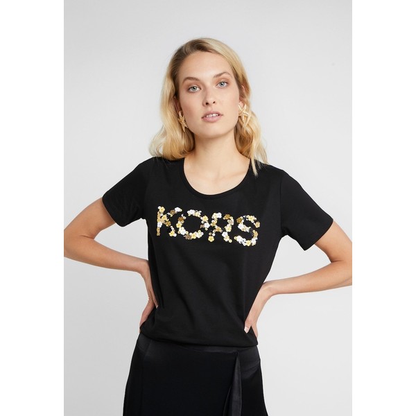 MICHAEL Michael Kors T-shirt z nadrukiem black/gold MK121E058