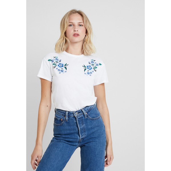 mint&berry T-shirt z nadrukiem white/blue M3221D0AS