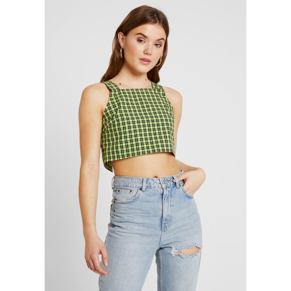 The Ragged Priest CROP WITH TRIGGER HOOK FASTENING Top lime/black THJ21E009