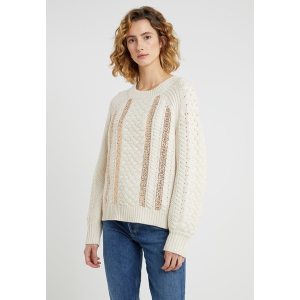 J.CREW WRIGHT CABLE SWEATER Sweter natural JC421I02L