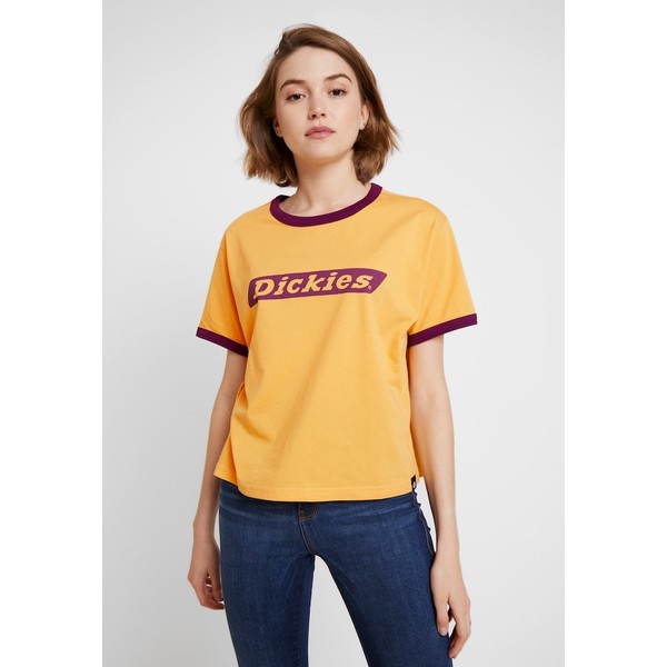 Dickies HELLIER T-shirt z nadrukiem amber DI621D009