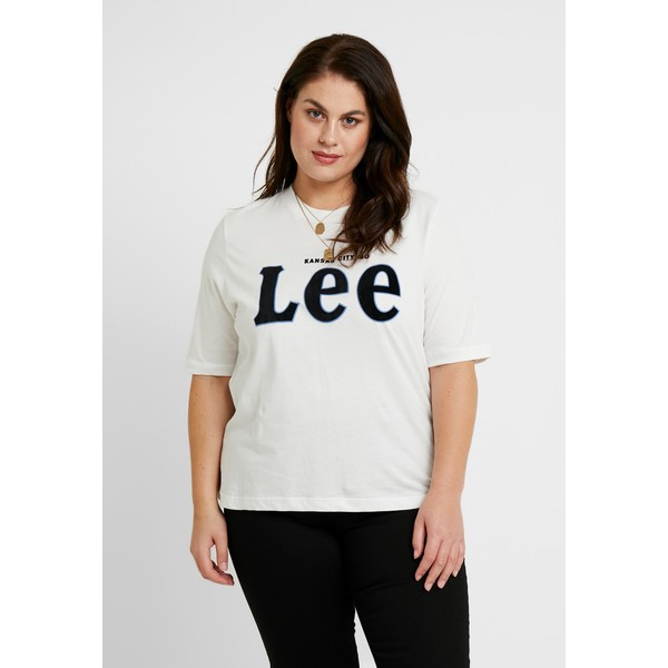 Lee Plus TEE T-shirt z nadrukiem off white LEZ21D004