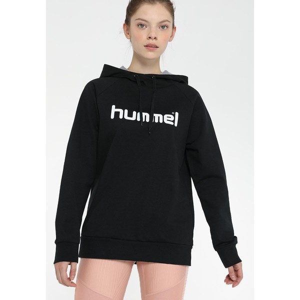 Hummel GO LOGO HOODIE WOMAN Bluza z kapturem black HU341G00U