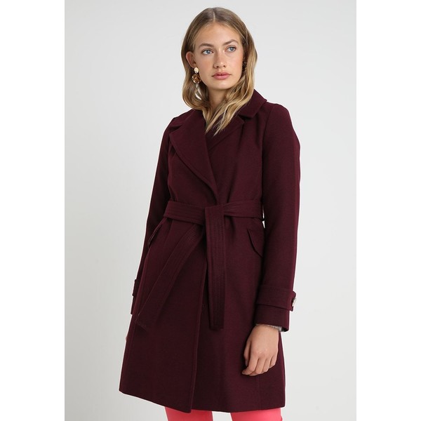 Dorothy Perkins BELTED WRAP COAT Płaszcz wełniany /Płaszcz klasyczny berry DP521U02H