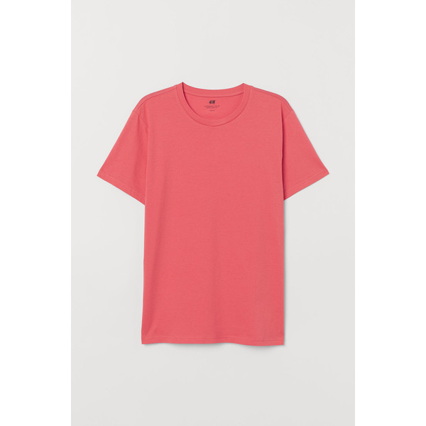 H&M Round-neck T-shirt Regular Fit 0685816007 Koralowy