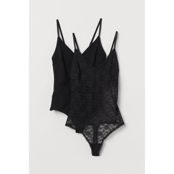 H&M Body thong 2-pak 0799071001 Czarny