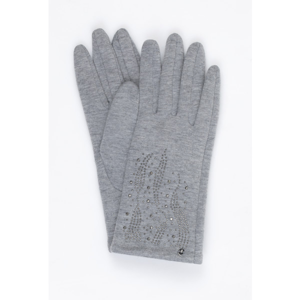 Monnari Ocieplane rękawiczki z wzorem z dżetów 19J-GLV0430-K019