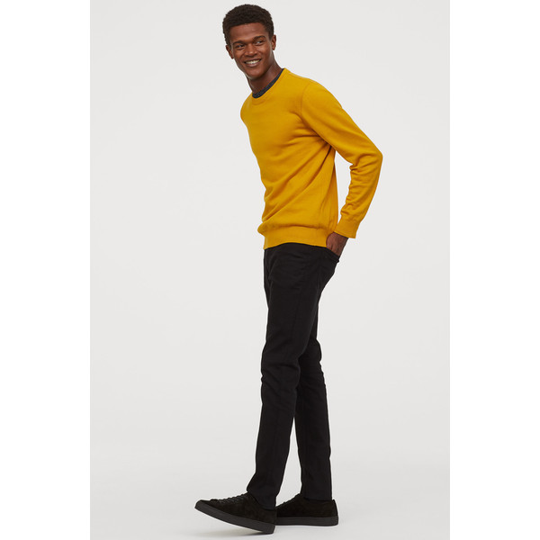 H&M Cienki sweter 0564358022 Żółty