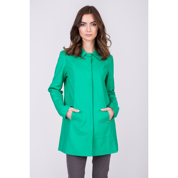Quiosque Zielony płaszcz trencz 9DG013903