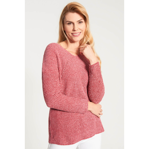 Quiosque Koralowy sweter z półokrągłym dekoltem 6II008531