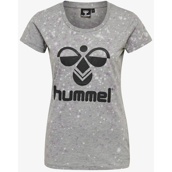 Hummel T-shirt z nadrukiem black/iron gate HU321D011