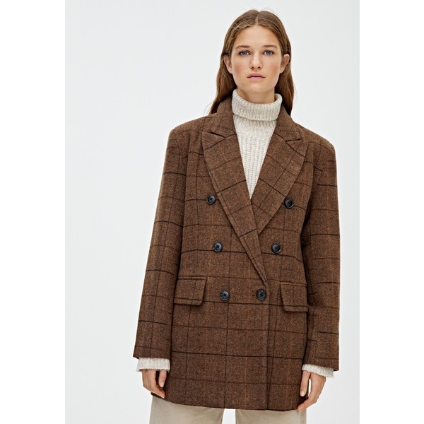 PULL&BEAR Krótki płaszcz brown PUC21G06B