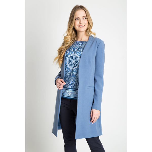 Quiosque Niebieski elegancki płaszcz 9FT003801
