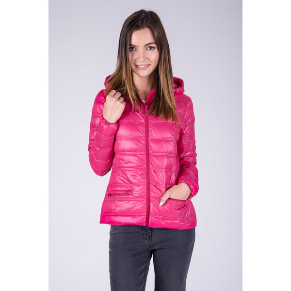 Quiosque Różowa pikowana kurtka z kapturem 9CR027501