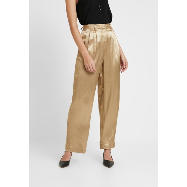 Selected Femme SLFDAKOTA WIDE PANT Spodnie materiałowe gold SE521A0FG