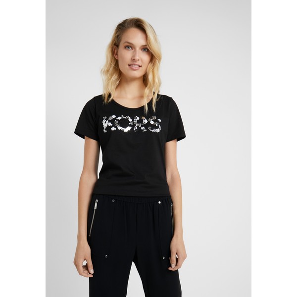 MICHAEL Michael Kors T-shirt z nadrukiem black/silver MK121E058