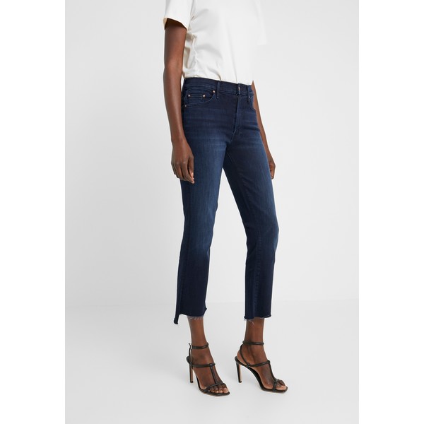 Mother THE INSIDER CROP STEP FRAY Jeansy Dzwony blue denim MH321N031