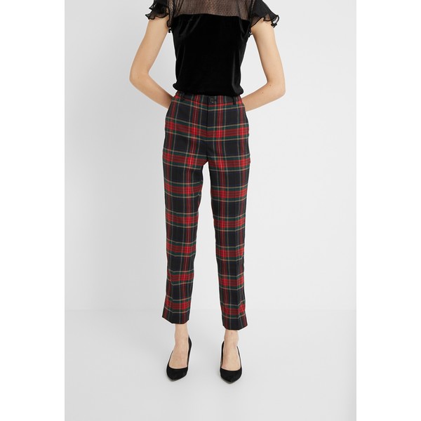 Lauren Ralph Lauren NOVEL SUITING PANT Spodnie materiałowe black/red L4221A058