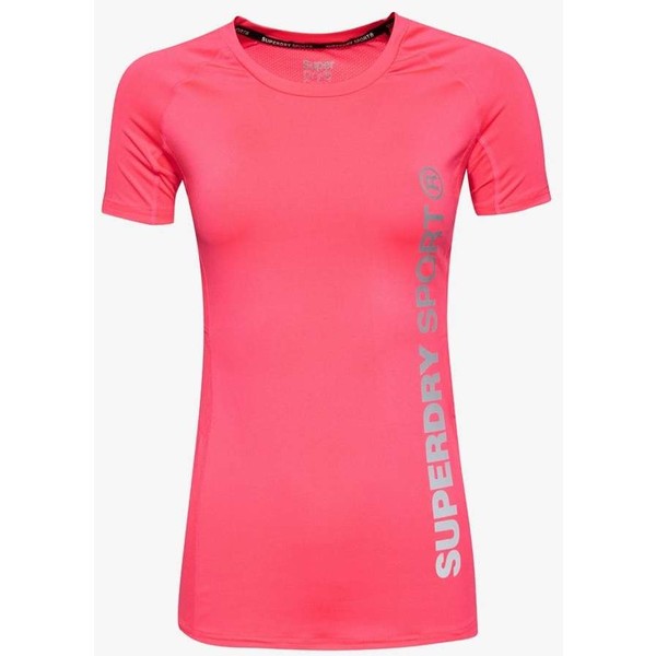Superdry Koszulka sportowa pink SU241D01G