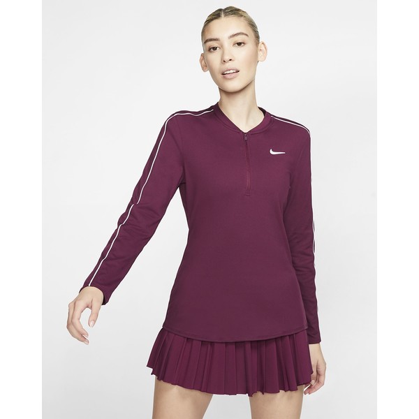 Nike Court Dri-FIT Damska koszulka do tenisa z zamkiem 1/2 939322