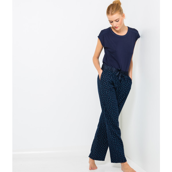 Camaieu Spodnie wzorzyste w piżamowym stylu 531122_1026E20/1026/UFLANY PANT